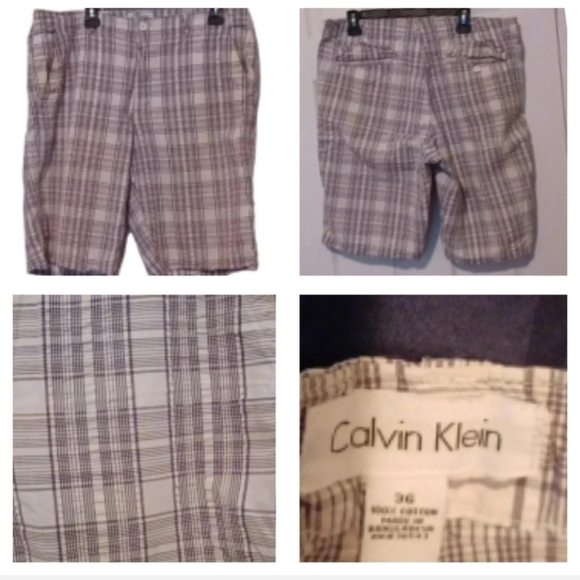 💙🐾Men's Calvin Klein plaid shorts🎉 - Picture 1 of 8